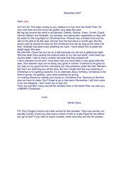 A letter from Santa Claus