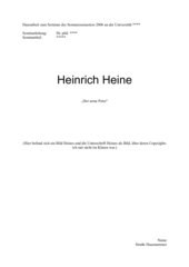 Interpretation Heinrich Heines 