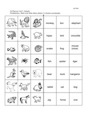 Animals - 21 Wordcards