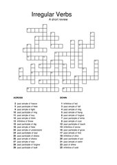 Irregular Verbs Crossword puzzle
