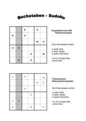 Buchstaben Sudoku zur EM
