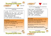 The present perfect tense, HS 7-9 BW