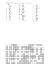 Crosswords past participles - 3rd forms
