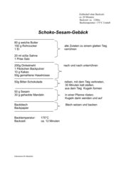 Schoko-Sesam-Gebäck