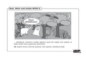 Perfekt ohne Stammveränderung: illustrierter Übungstext (Susi, das Superschaf Teil II, Datei 2/3)