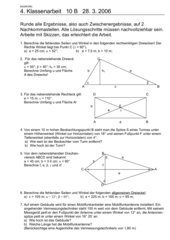 Klassenarbeit - Trigonometrie