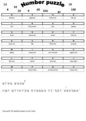 Number puzzle - Zahlenrätsel