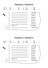 Worksheet Numbers