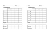Zirkeltraining - Tabelle zum eintragen der Schülerergebnisse