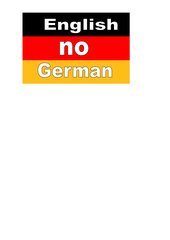 English, no German