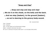 Snap and Clap - ein englischer Bewegungskanon