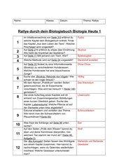 Biologiebuch Rallye