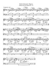 Robert Schumann Album für die Jugend Nr. 18 Schnitterliedchen