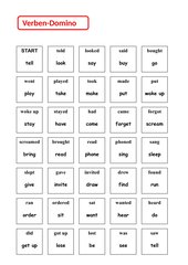 Dominokarten Verben im simple past