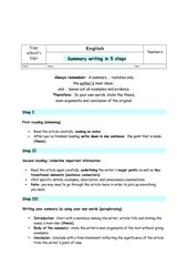 Summary writing in five steps