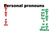 Lernplakat personal pronouns