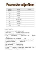 Possessive adjectives - check it out!