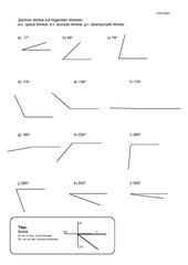Klasse 5 Geometrie Winkel-Zeichenübung