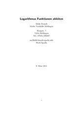 Ableitungen von Logarithmusfunktionen