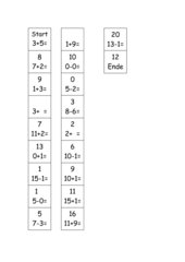 Domino ZR bis 20 ohne Zehnerüberschreitung (Addition und Subtraktion)
