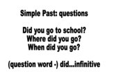 Lernplakat Simple Past: questions
