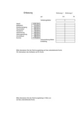 Nebenkostenabrechnung für Vermieter - Excel 2003