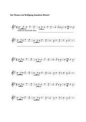 Folienvorlage für Sonate A-Dur von Mozart