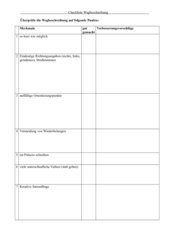 Checkliste Wegbeschreibung Klasse 5