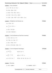 Terme und Gleichungen