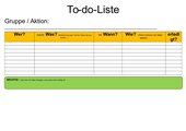 To-do-Liste für Projekte