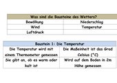 Memo-Spiel / Zuordnungsspiel:  Strukturlegetechnik zum Thema Wetter Klasse 5