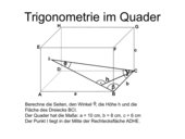 Trigonometrie im Quader