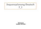 Sequenzplanung Lesen HS 7 Bayern