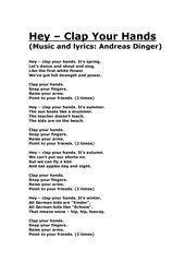 Hey - Clap Your Hands  lyrics and chords