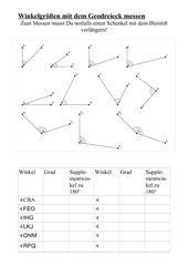 Mathematik: Arbeitsmaterialien Winkel messen und zeichnen ...