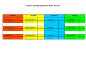 European Championship '12-Match Schedule
