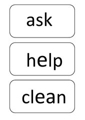 words cards regular verbs