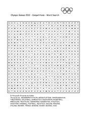 Olympic Games 2012 - Competitions - Word Search