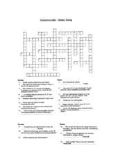 Schachnovelle - Kreuzworträtsel