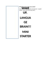 Ministarter - Wake up, language brain!