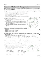 Klassenarbeit Geometrie am Kreis