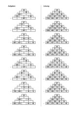 Klapptest-Generator: Subtraktionspyramiden mit Lücken