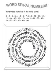 Word Spiral Numbers