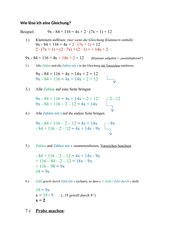 Musteranleitung: Wie löse ich eine Gleichung?