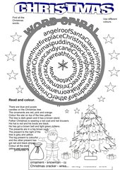 Christmas Word Spiral