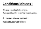 Lernplakat Conditional clauses I