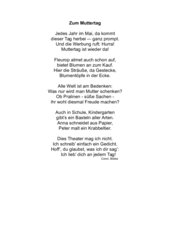 Gedicht zum Muttertag