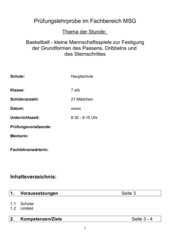 Basketball KA Modell Prüfungslehrprobe