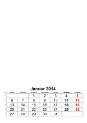 Blankovorlage für Fotokalender 2014, A4