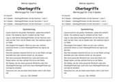 Spiel zu Wortfeldern: Wörter-Quattro Wortfelder